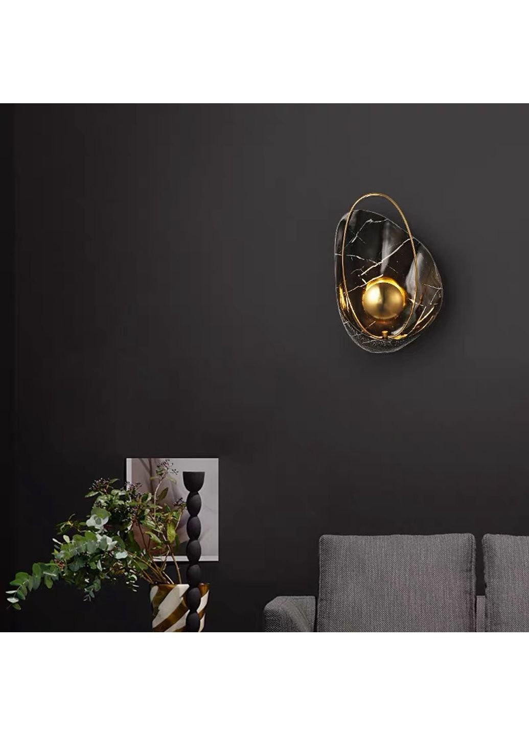 Бра настінний LED W1834-bk-k Чорний 40х26х10 см. Sunnysky (253544779)