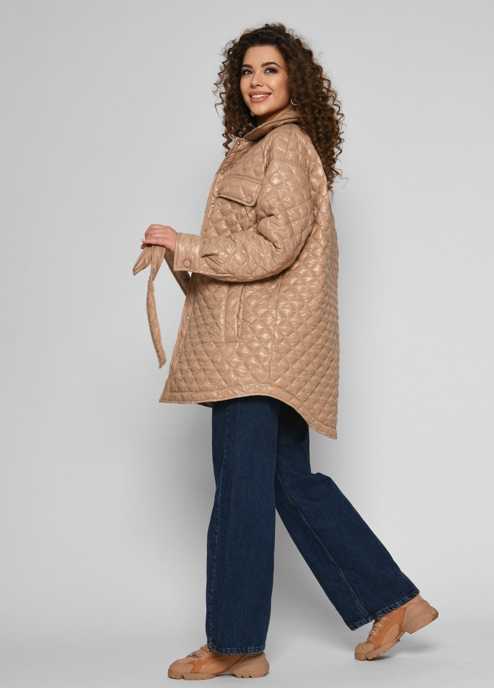 Бежевая демисезонная демисезонная куртка X-Woyz