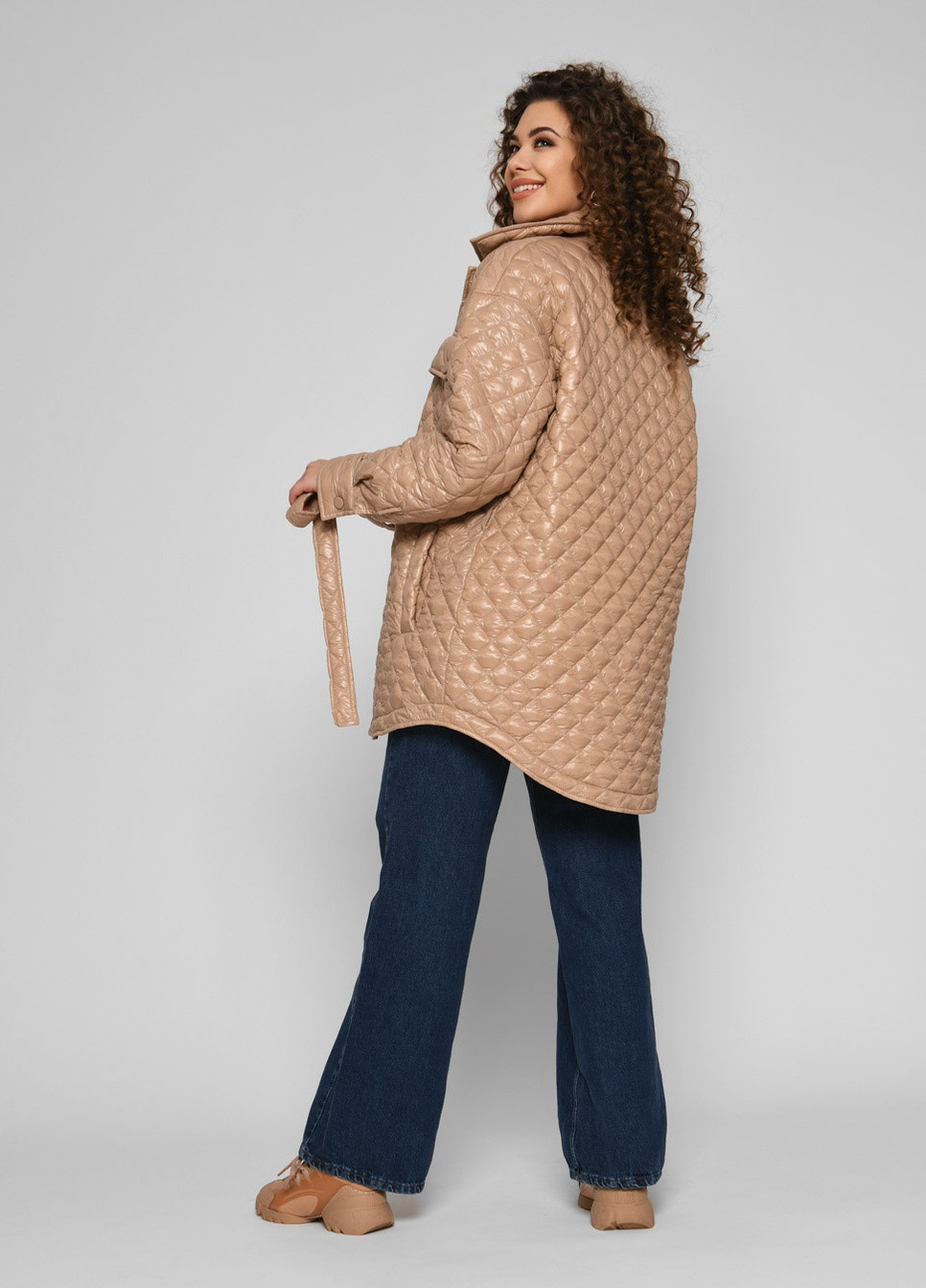 Бежевая демисезонная демисезонная куртка X-Woyz