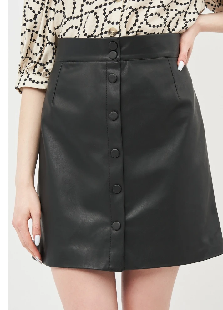 Черная однотонная юбка H&M