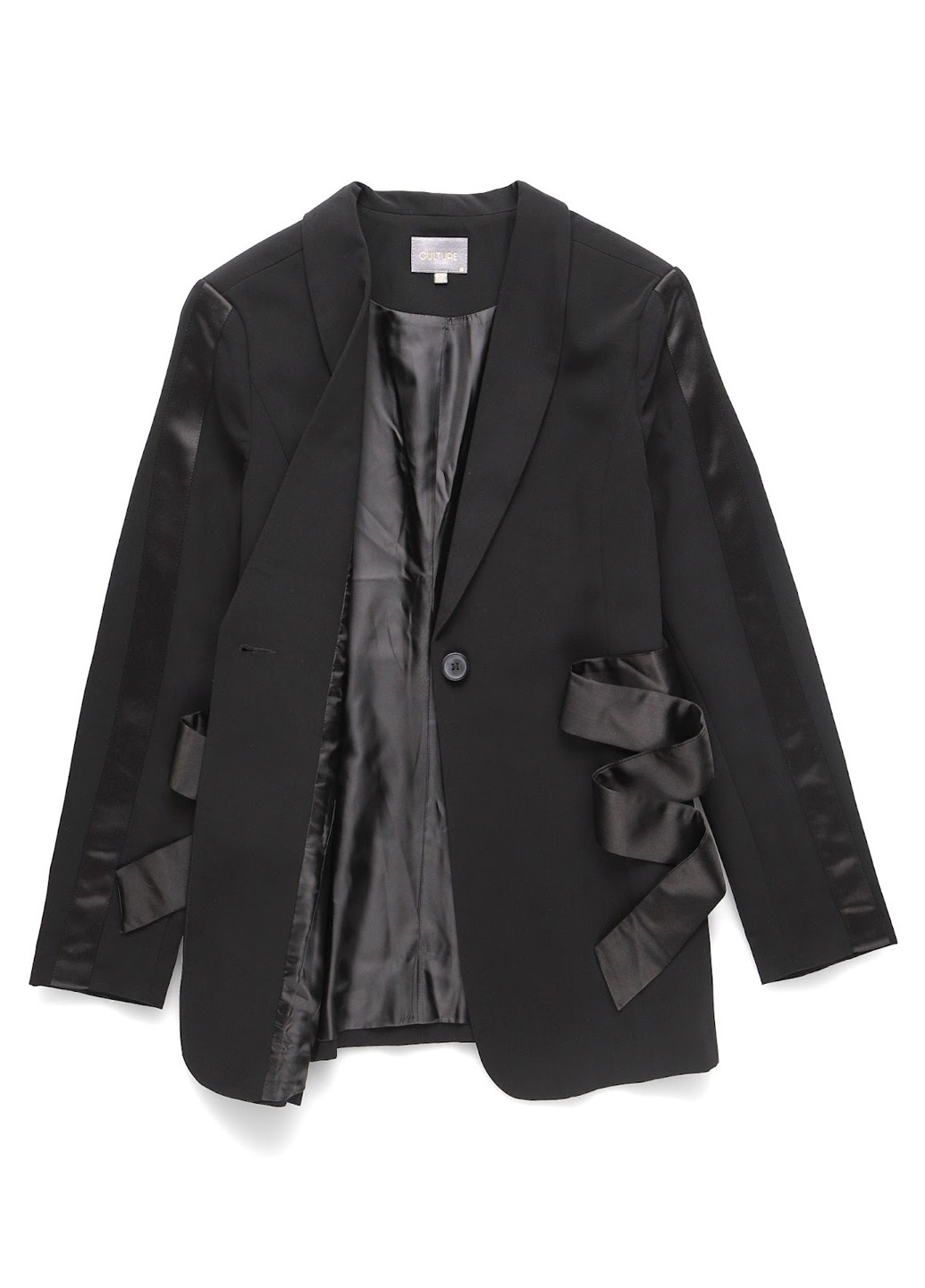 Черный женский жакет Culture однотонный - демисезонный