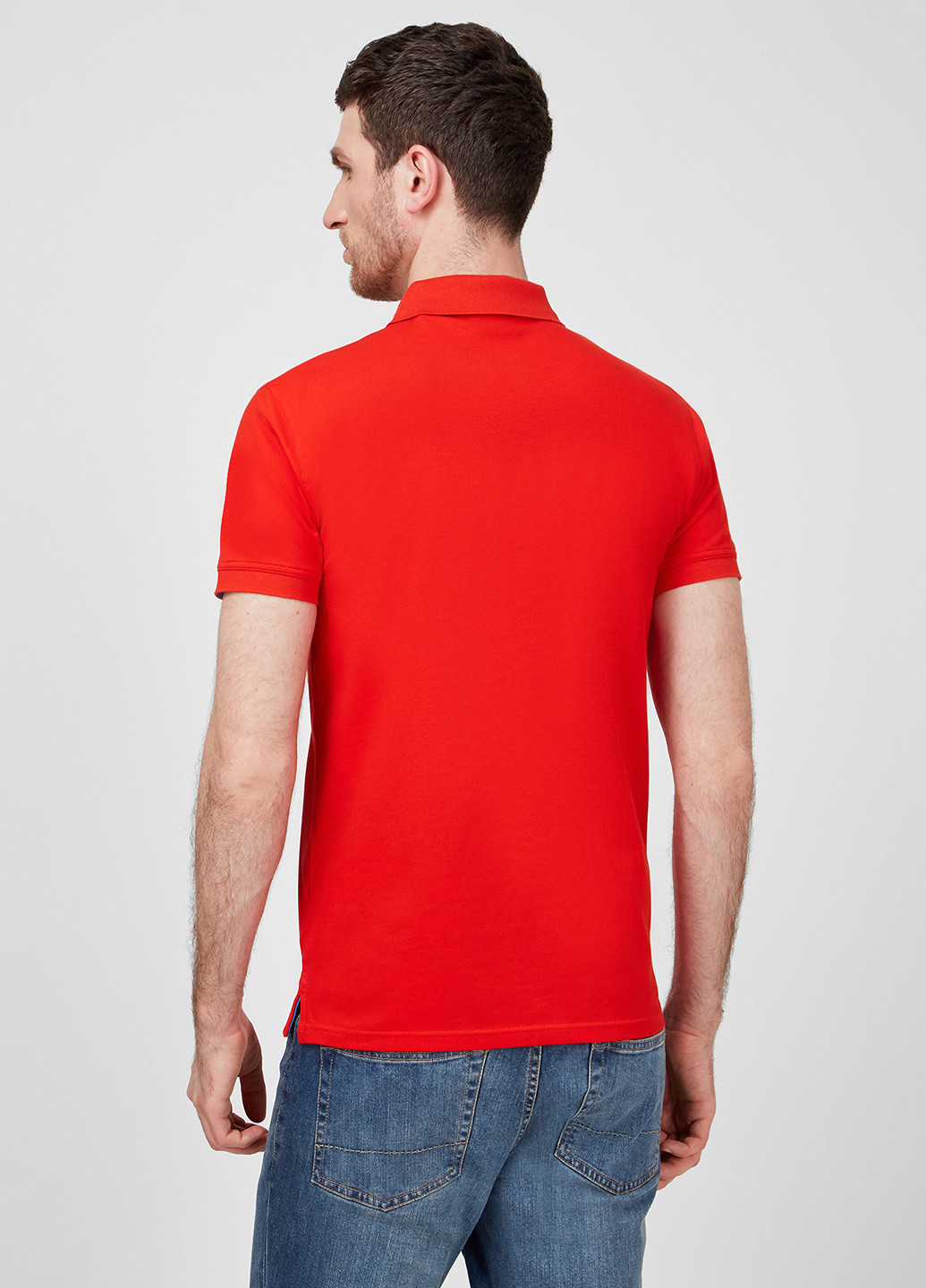 Красная футболка-поло для мужчин Gant однотонная