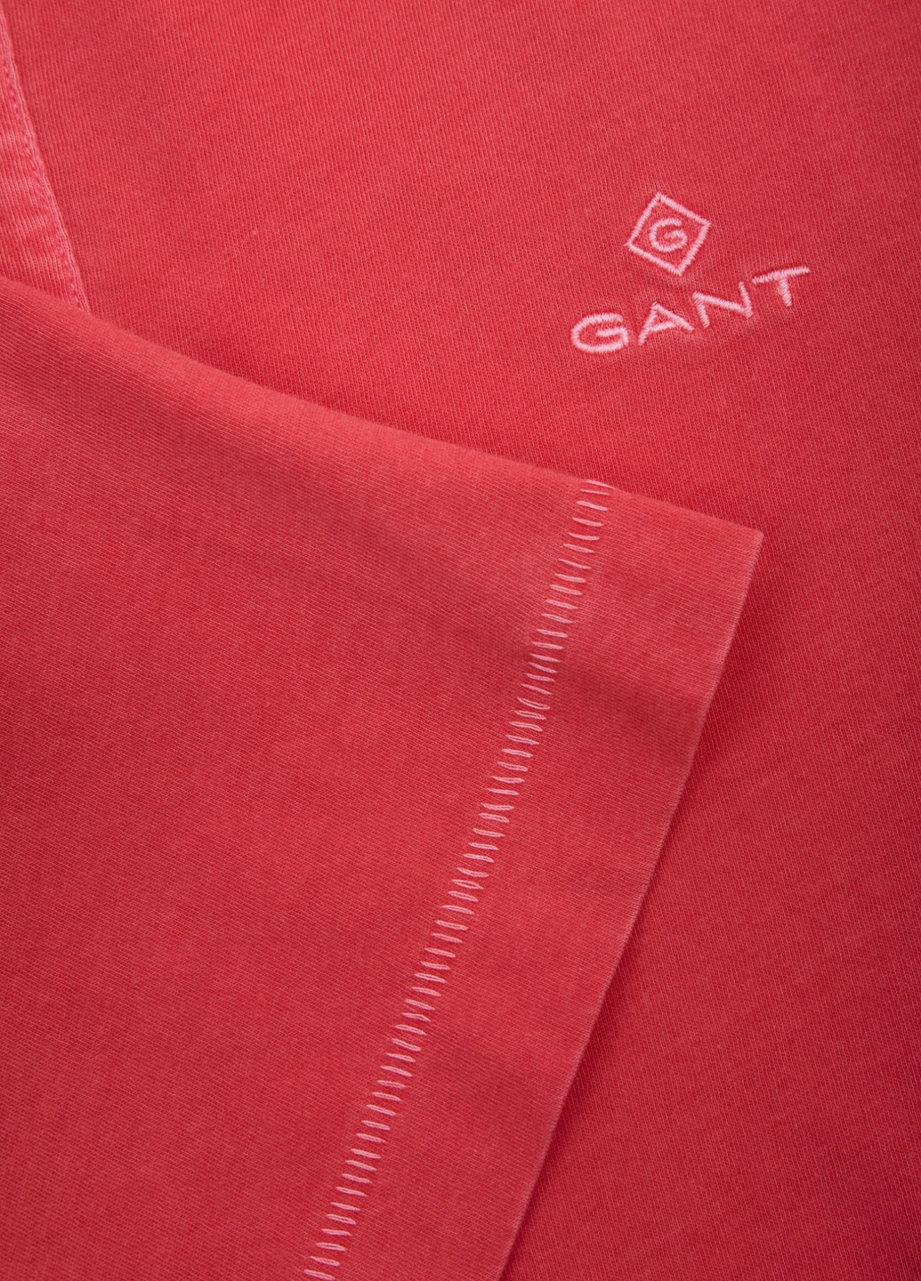 Малиновая футболка-поло для мужчин Gant однотонная