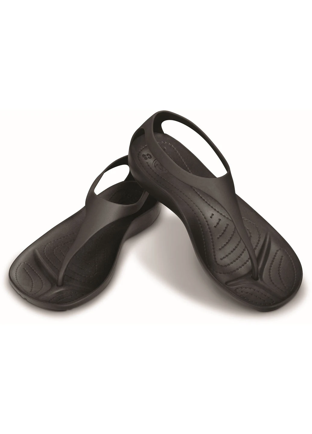 Черные пляжные крокс Crocs