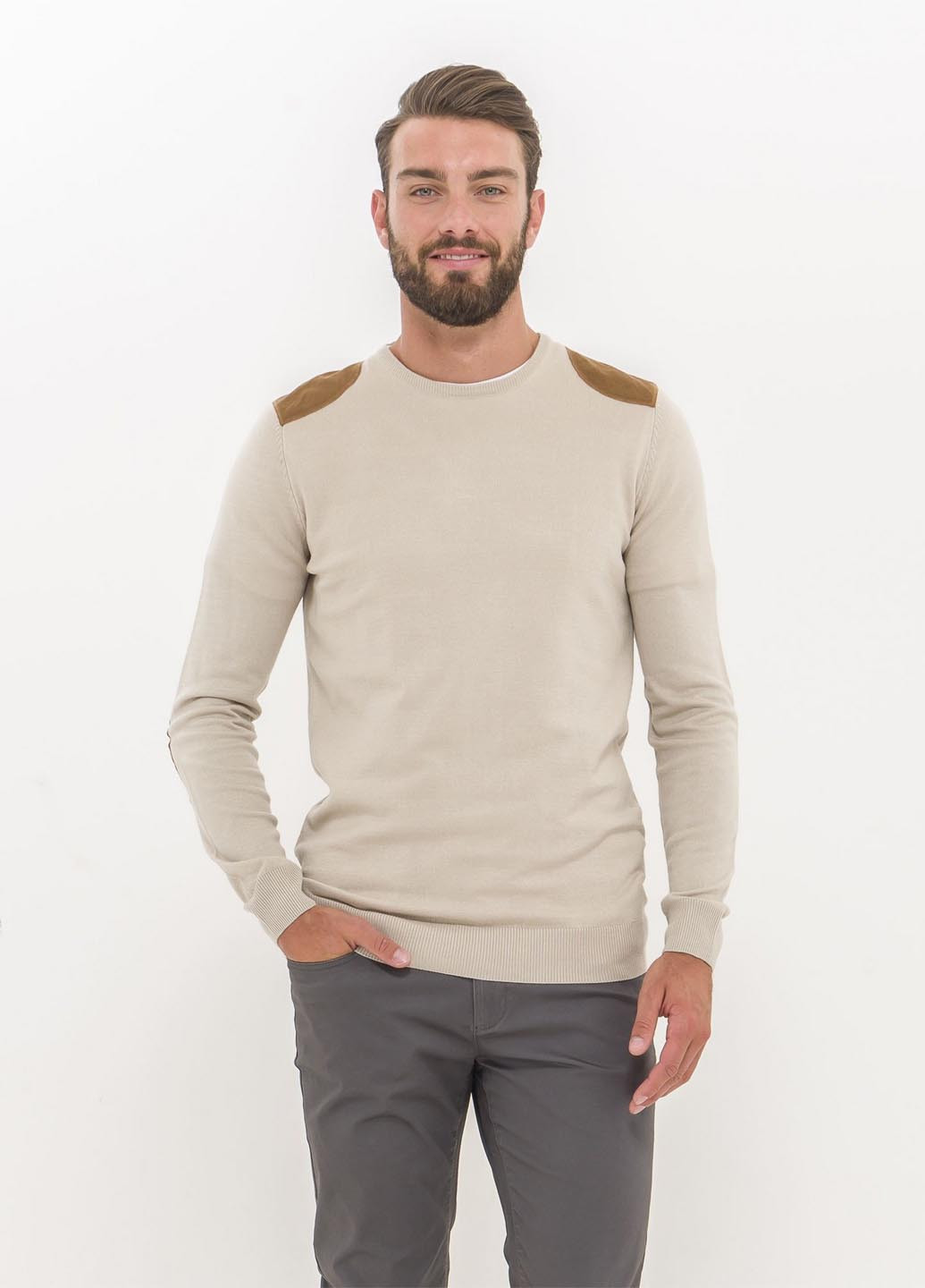 Молочний демісезонний светр джемпер Piazza Italia