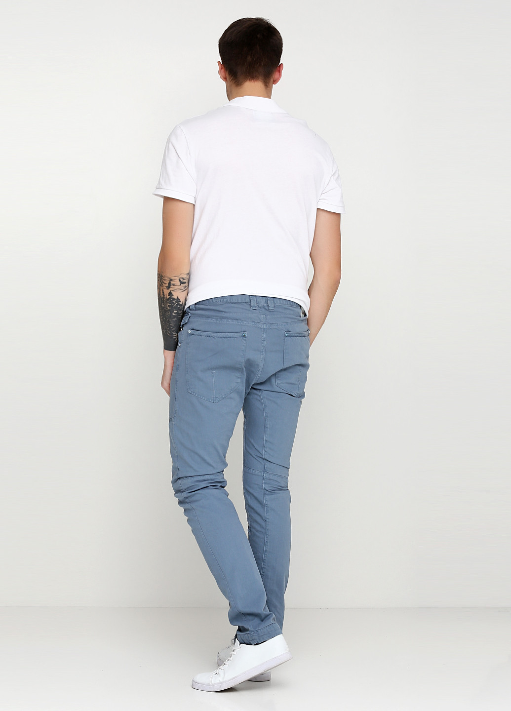 Серо-голубые демисезонные зауженные джинсы Weaver Jeans