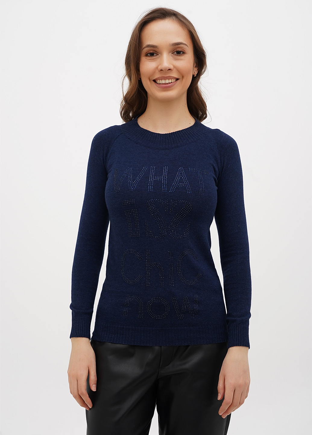 Темно-синій демісезонний светр Sassofono