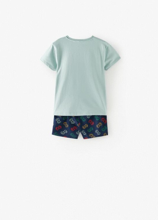 Синя всесезон піжама (футболка, шорти) Zara