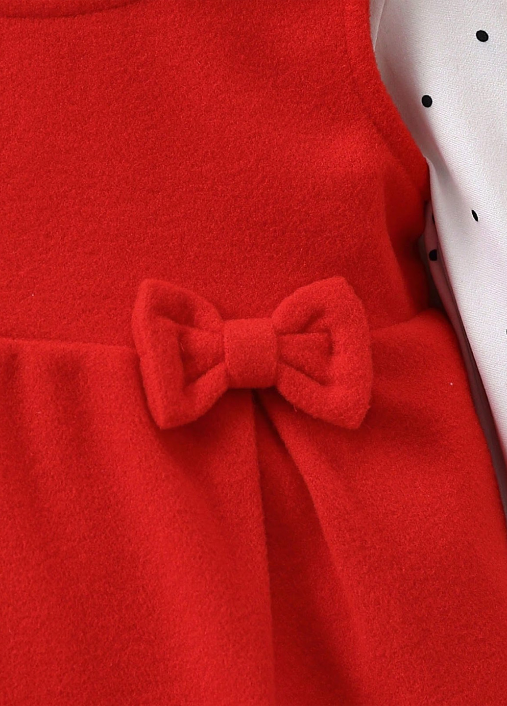 Красный летний комплект (лонгслив, сарафан) SHEIN