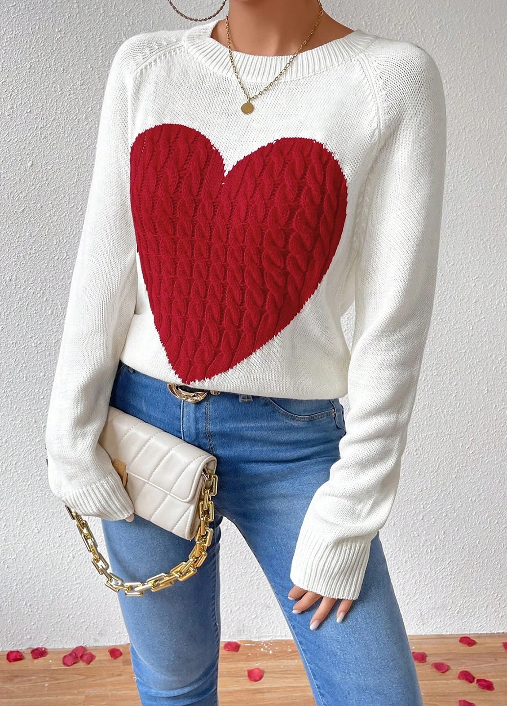 Комбинированный демисезонный джемпер джемпер SHEIN