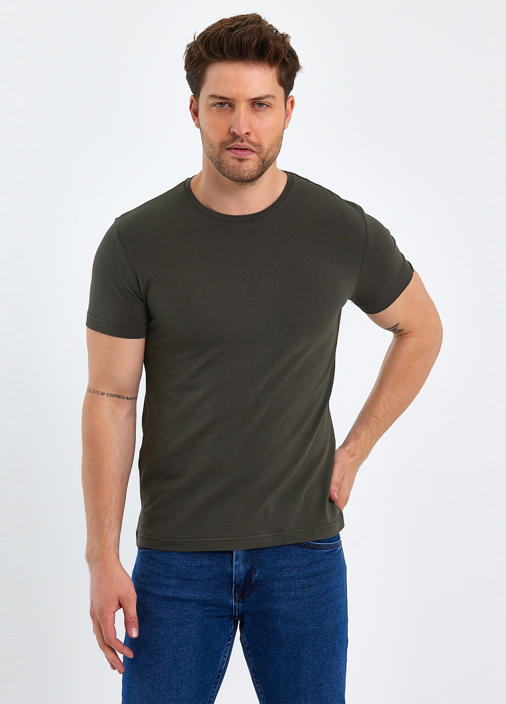 Хаки (оливковая) футболка Trend Collection