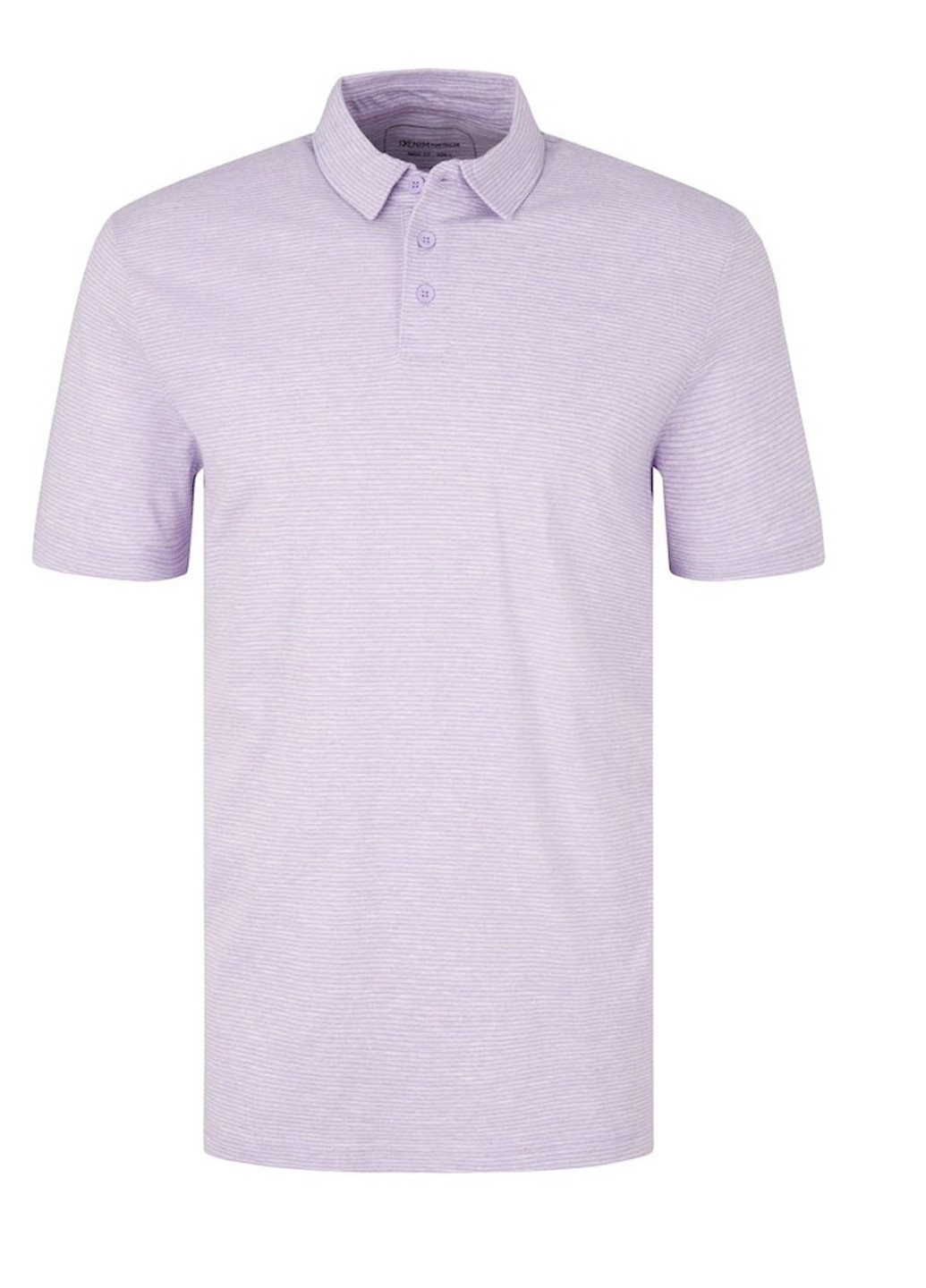 Сиреневая футболка-поло для мужчин Tom Tailor меланжевая