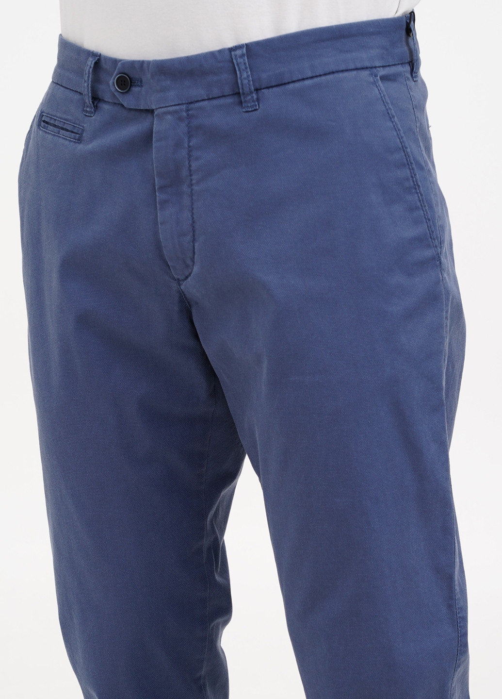 Серо-синие кэжуал демисезонные зауженные брюки Lagrand