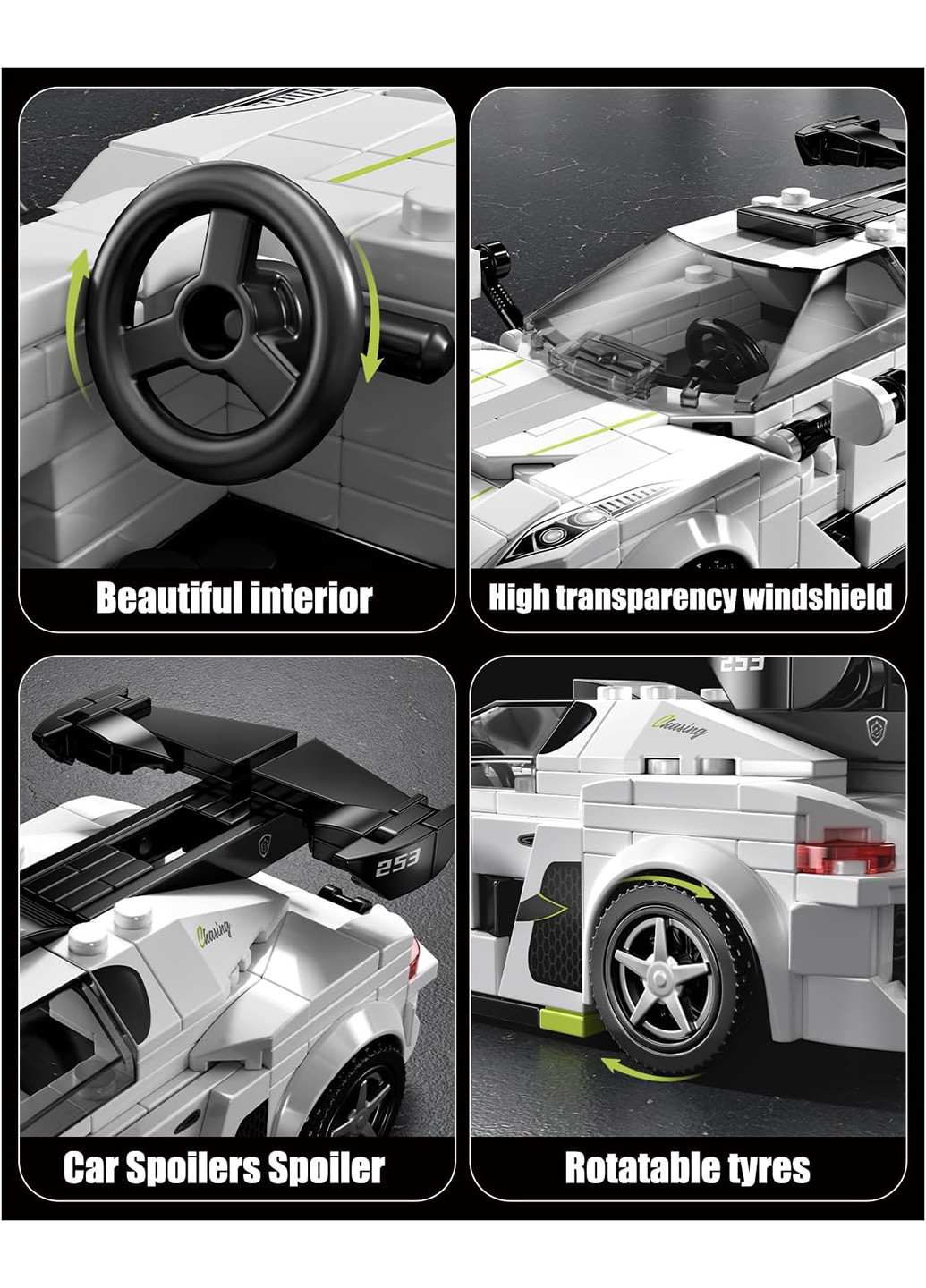 Конструктор гоночна машинка Racing Car Speed Champions Koenigsegg Jesko, 335 деталей Forus (364998186)
