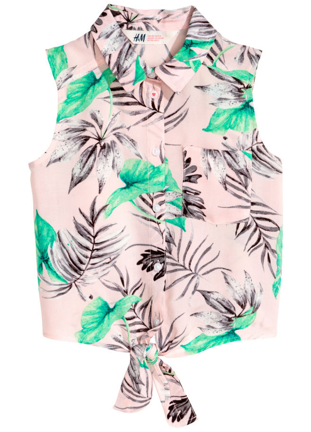 Светло-розовая блузка H&M летняя