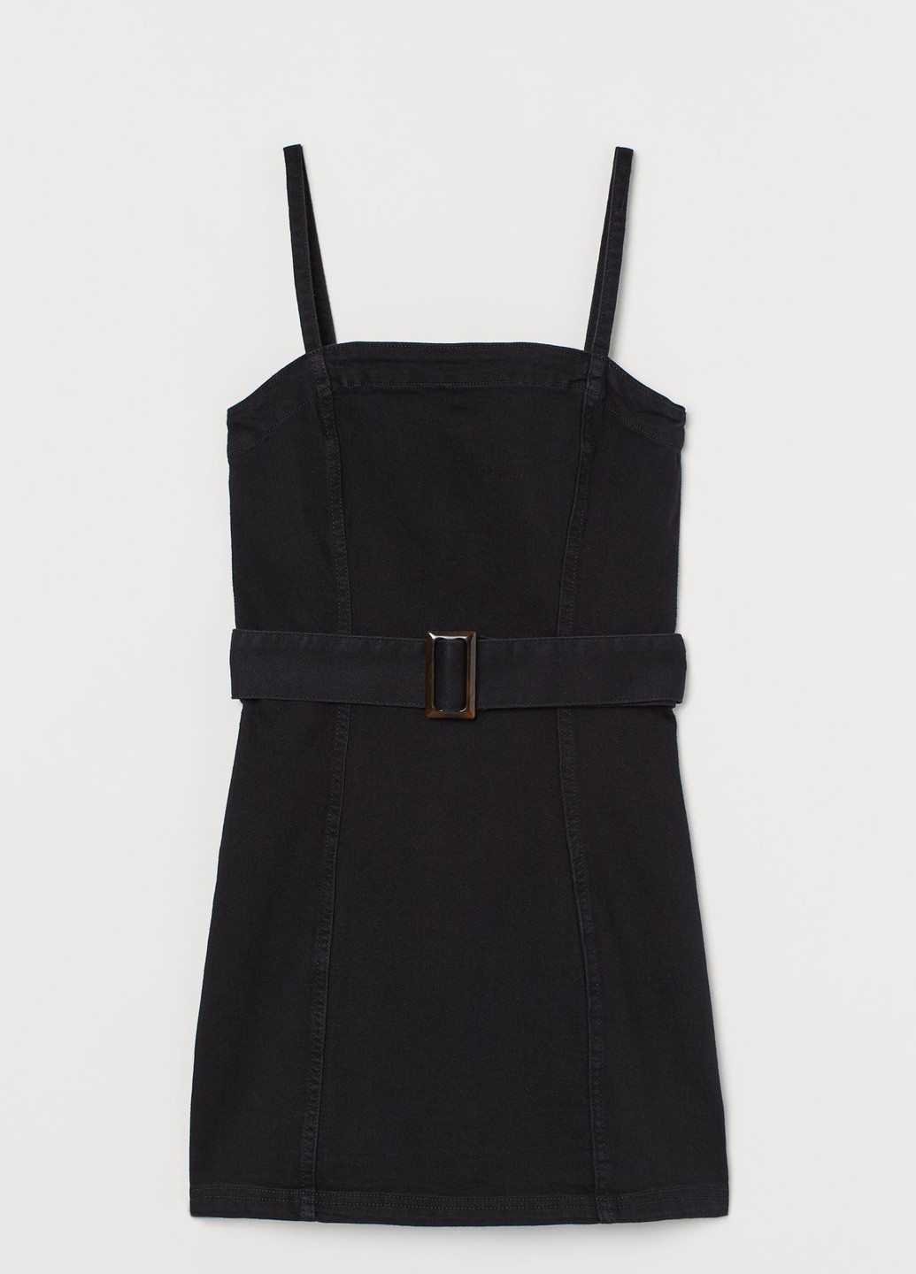 Черное джинсовое платье H&M однотонное
