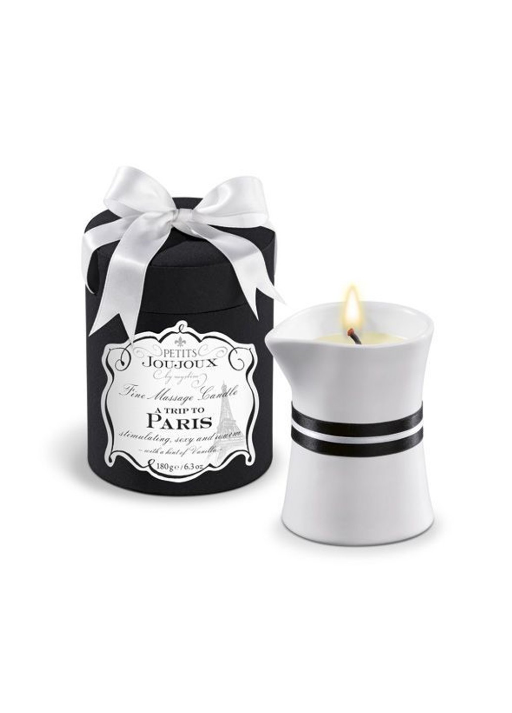 Массажная свечa - Paris - Vanilla and Sandalwood (190 г) роскошная упаковка Petits Joujoux (255169429)
