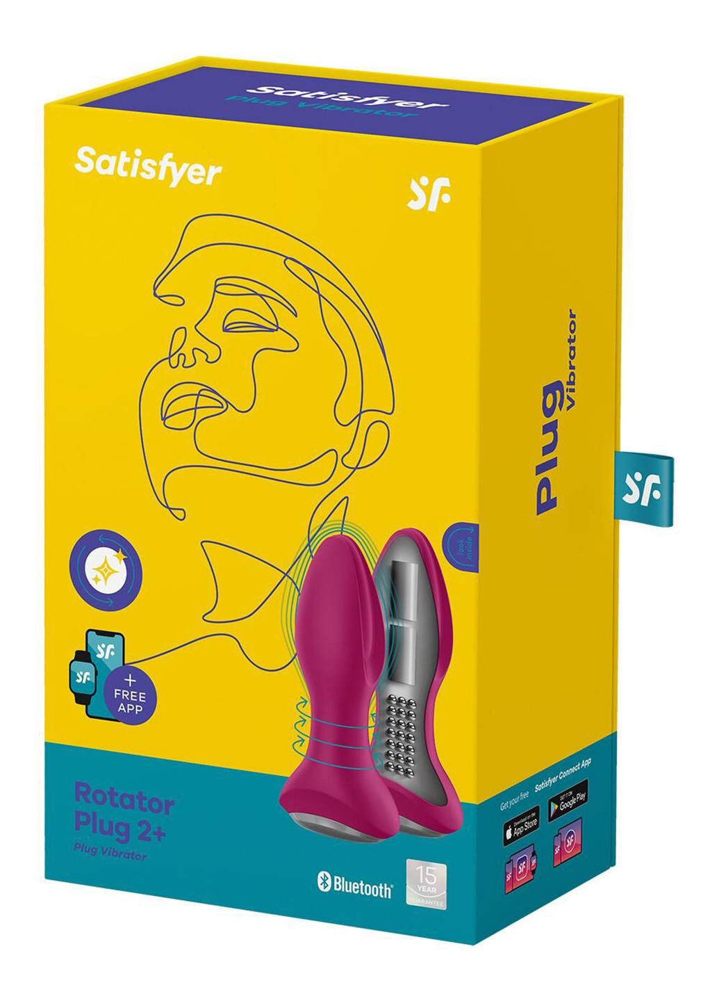 Анальная пробка Rotator Plug 2+ Violet Satisfyer (254151043)