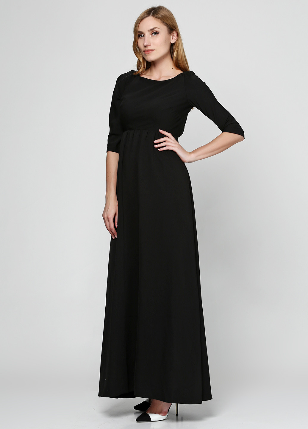 Черное кэжуал платье макси Delphine Manivet однотонное
