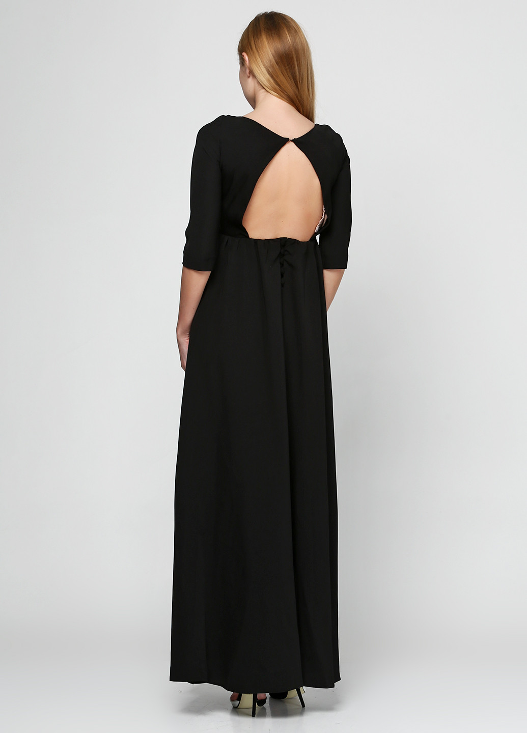 Черное кэжуал платье макси Delphine Manivet однотонное