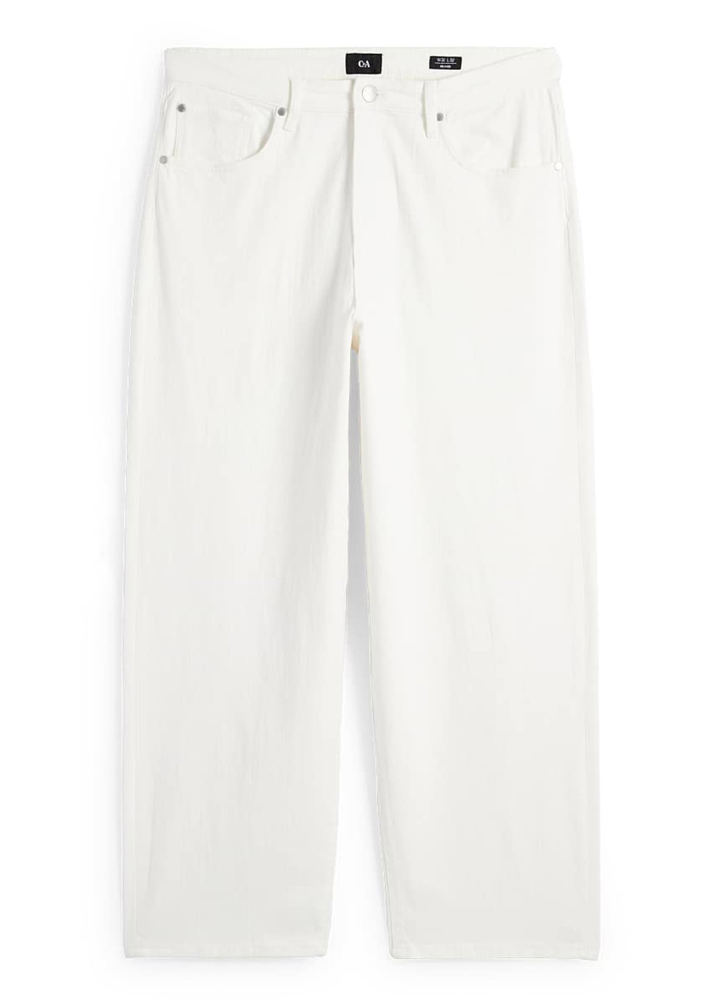 Молочные демисезонные укороченные, мешковатые джинсы C&A