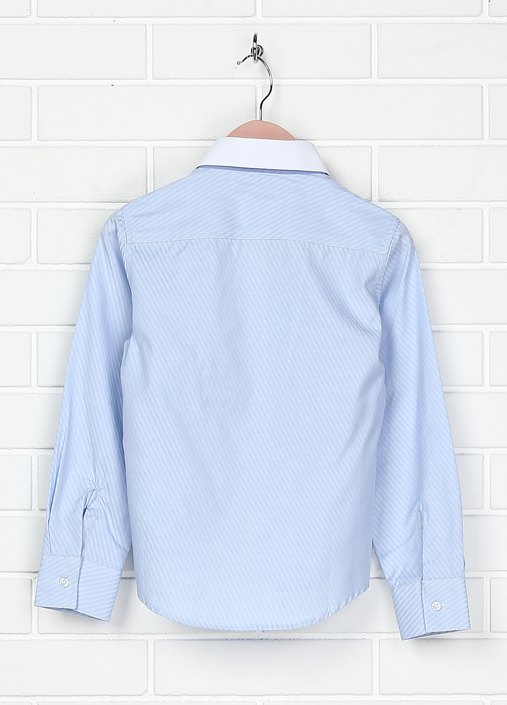 Голубой кэжуал рубашка в полоску Pinetti с длинным рукавом