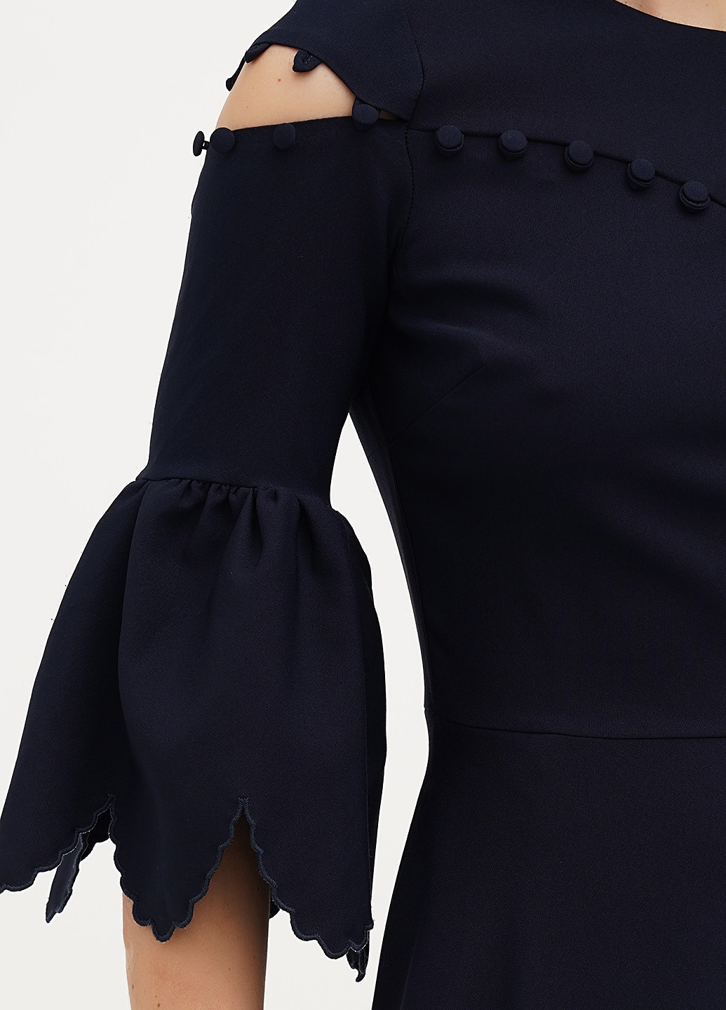 Темно-синее кэжуал, коктейльное платье клеш Imperial однотонное