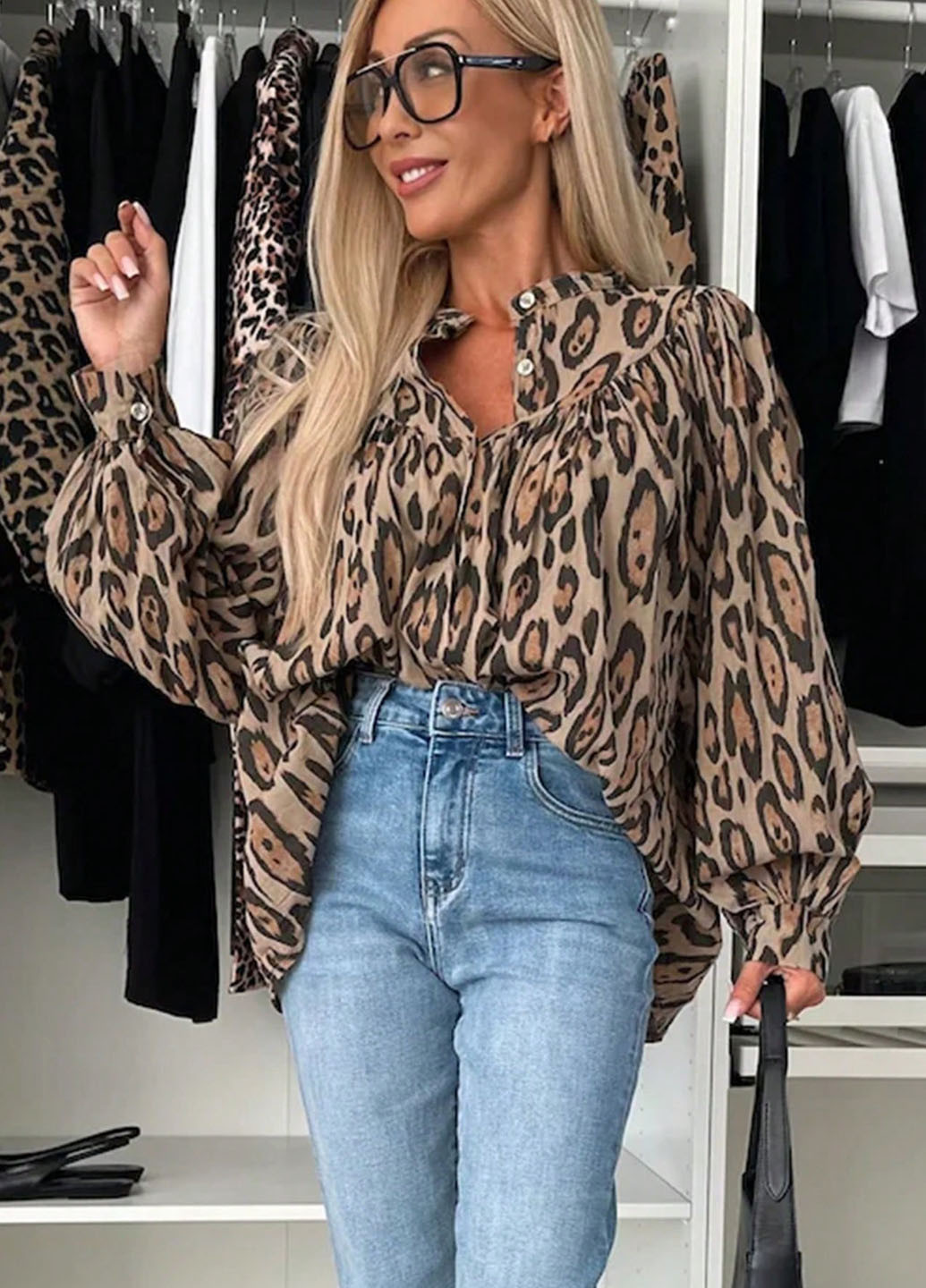 Бежевая блуза SHEIN