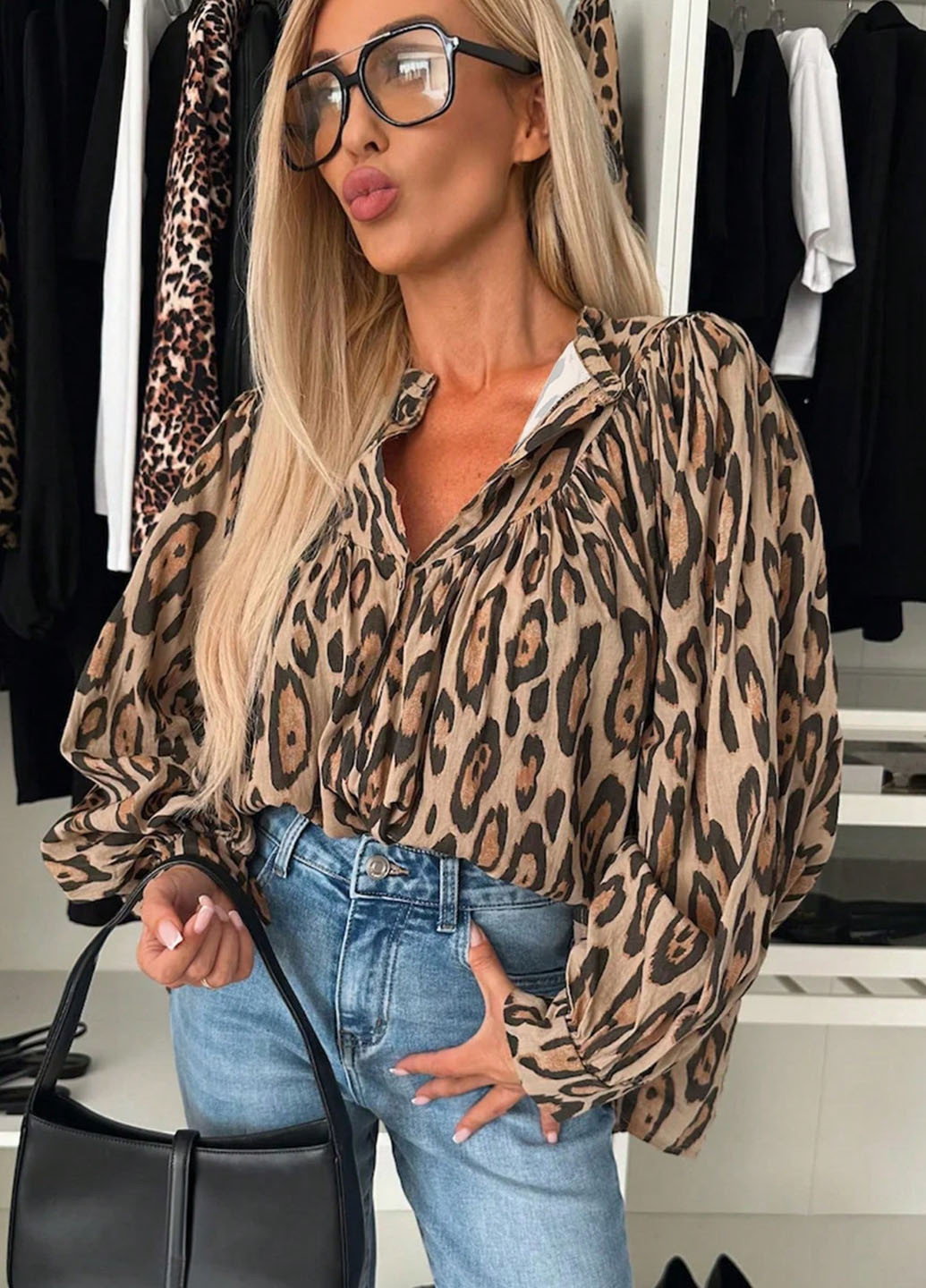 Бежевая блуза SHEIN