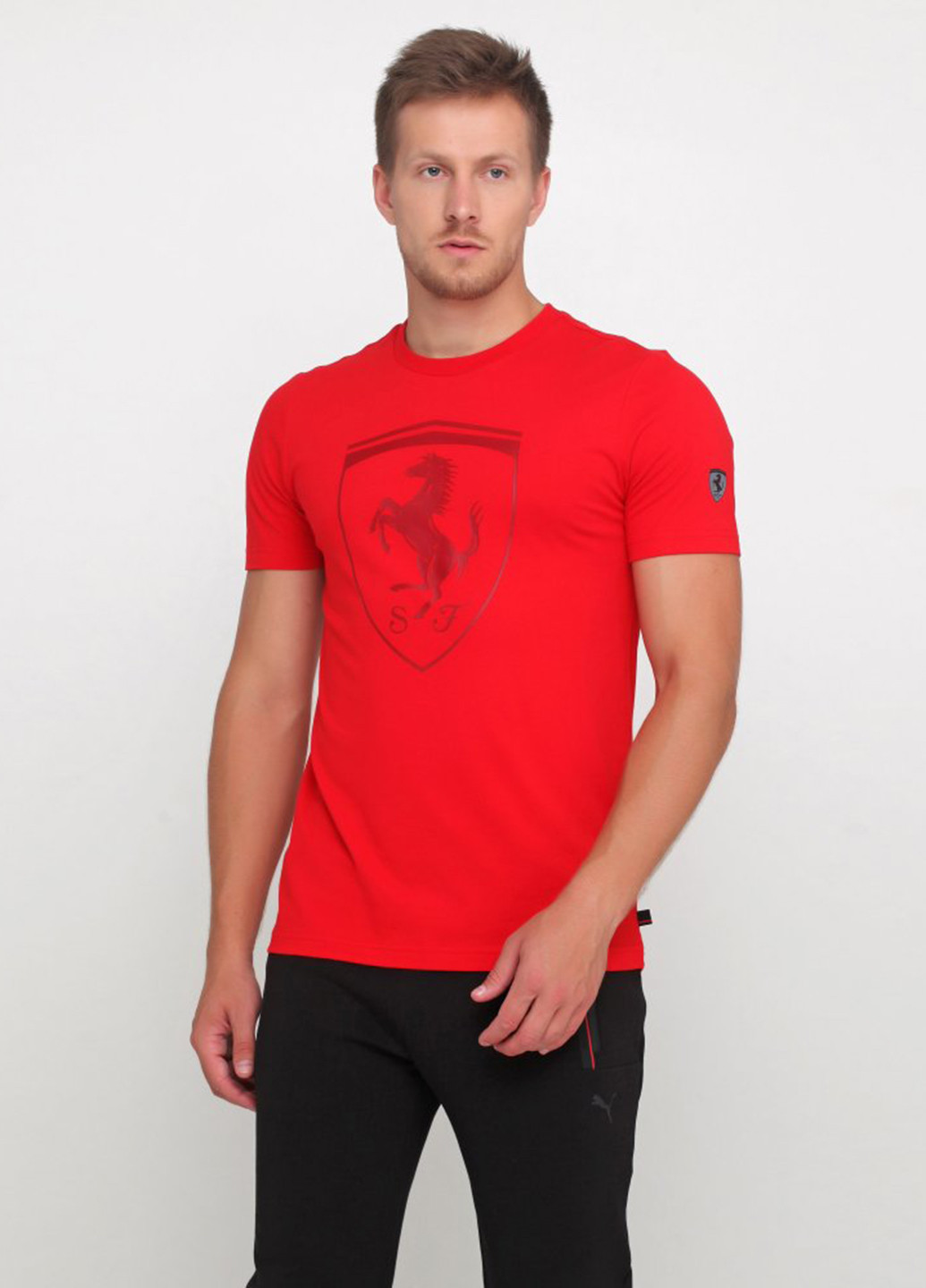 Червона футболка Puma Ferrari Big Shield Tee