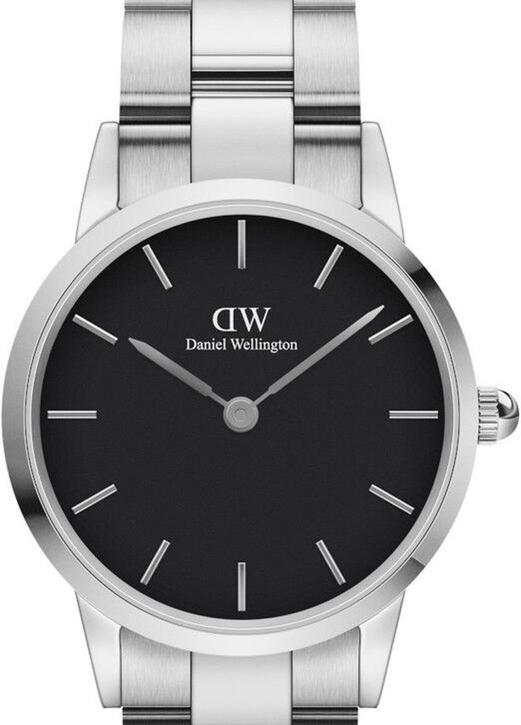 Часы DW00100204 Iconic Link 36mm Silver Black кварцевые классические Daniel Wellington (253013870)