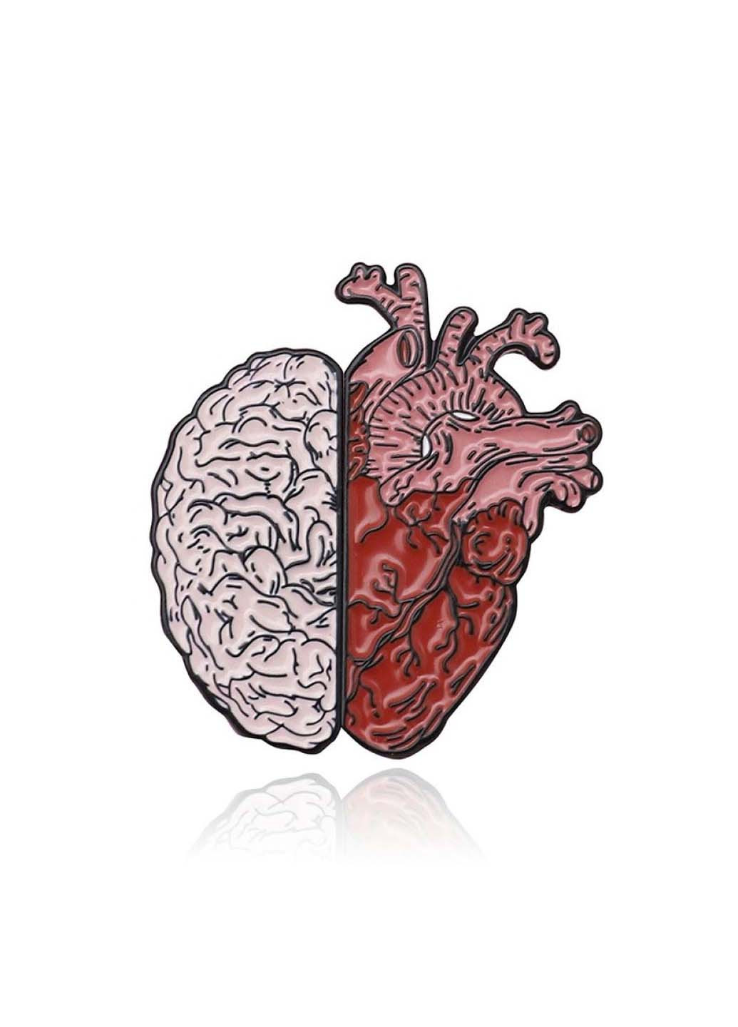 Брошь-значок Мозг и Сердце Broshe brgv111586 (253617460)