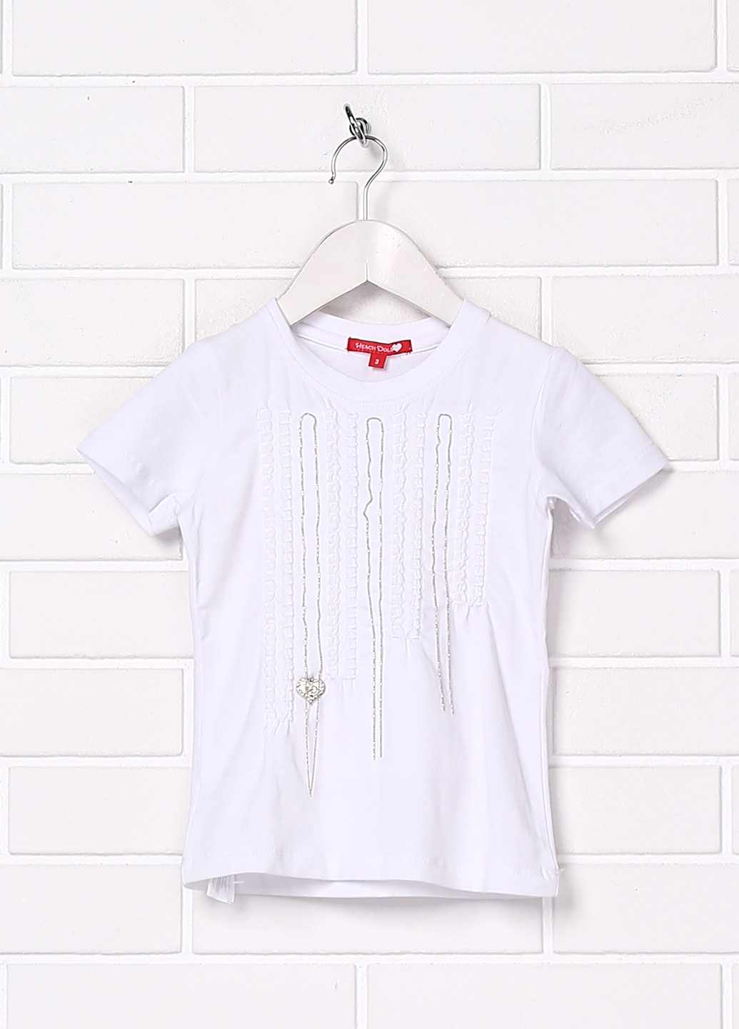Белая летняя футболка с коротким рукавом Heach Dolls