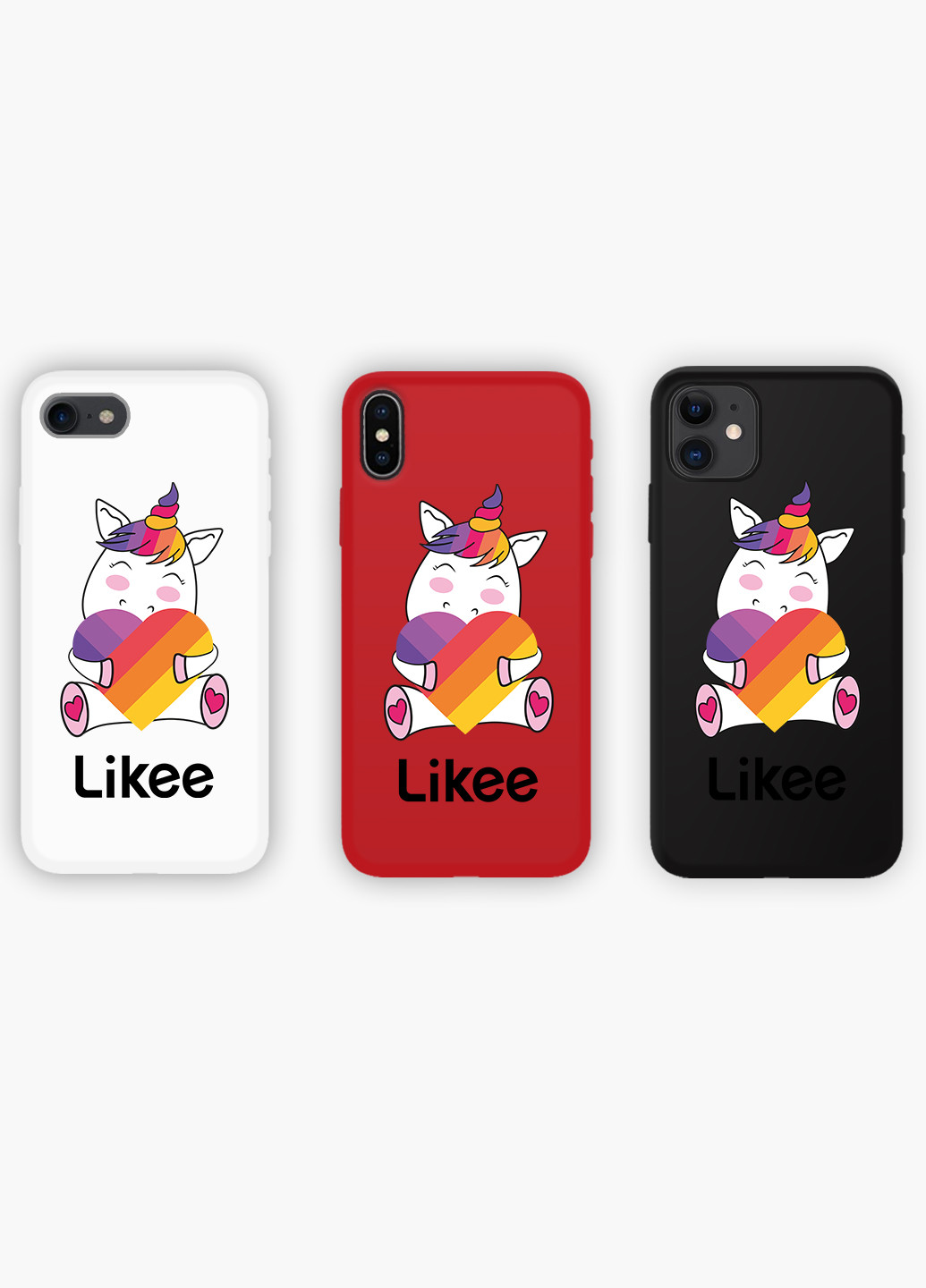 Чехол силиконовый Apple Iphone X Лайк Единорог (Likee Unicorn) (6129-1037) MobiPrint (219283966)