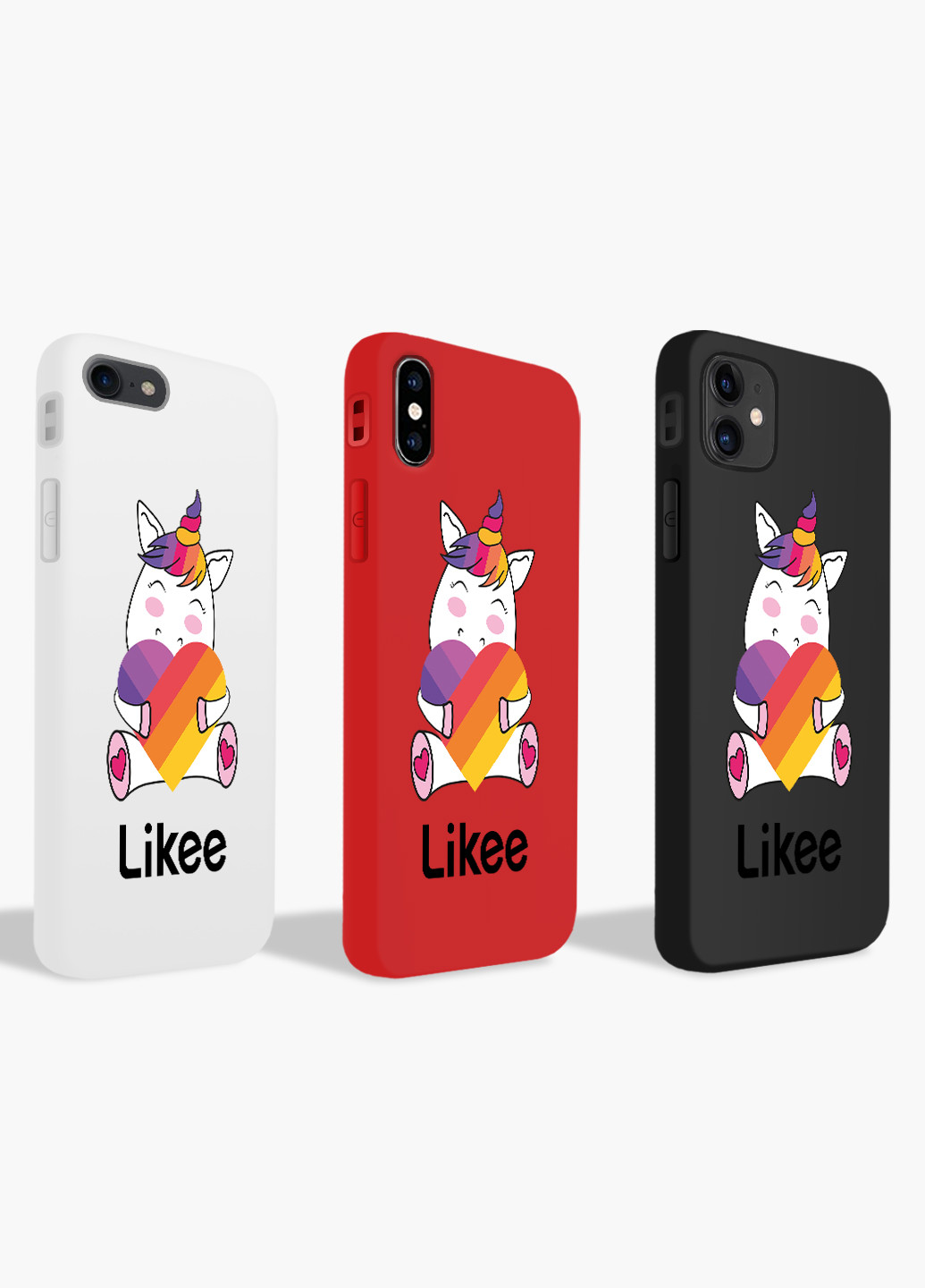Чехол силиконовый Apple Iphone X Лайк Единорог (Likee Unicorn) (6129-1037) MobiPrint (219283966)