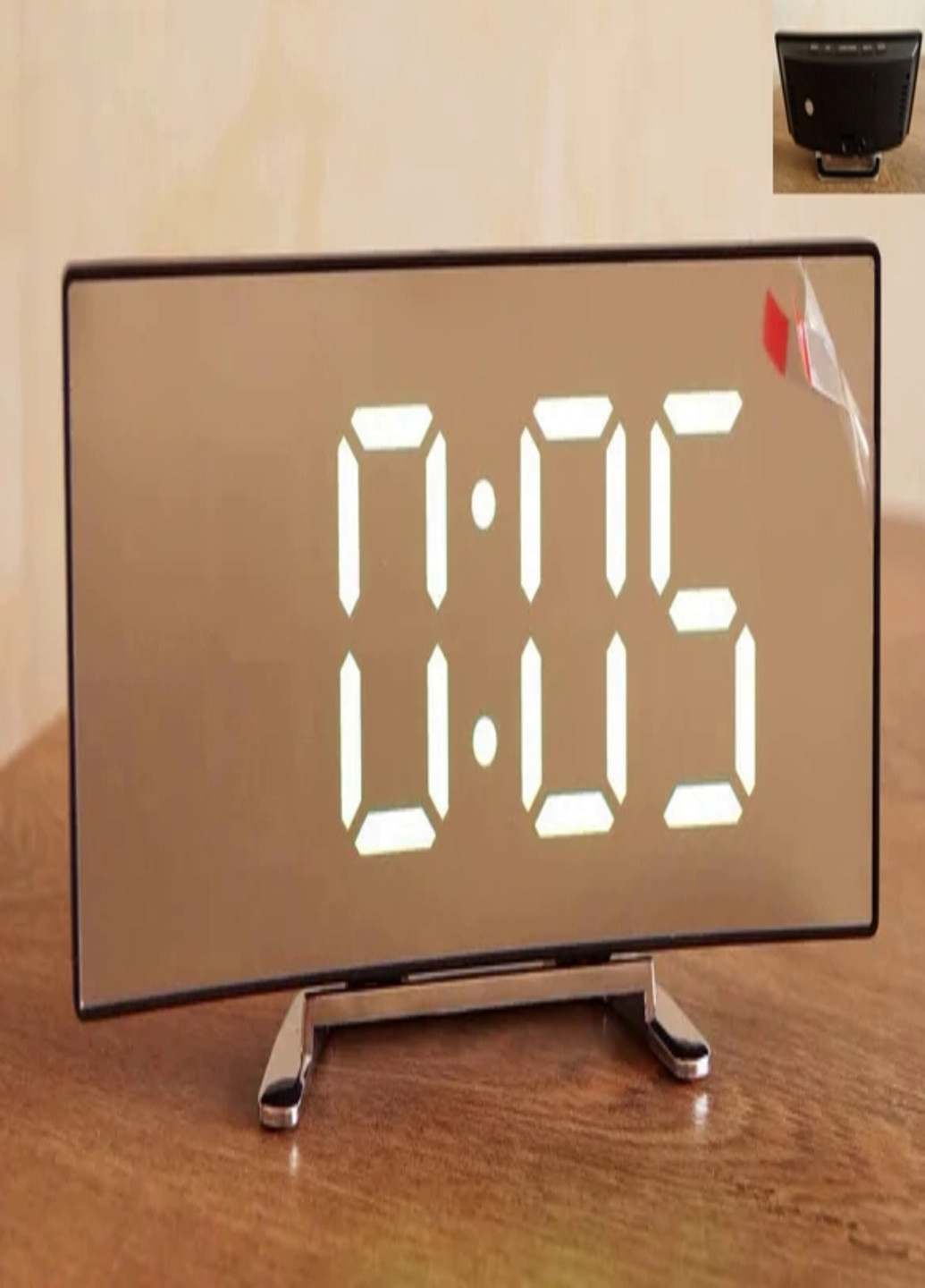 Электронные настольные зеркальные часы встроенный календарь будильник (129849410) Белая подсветка Francesco Marconi (204146760)