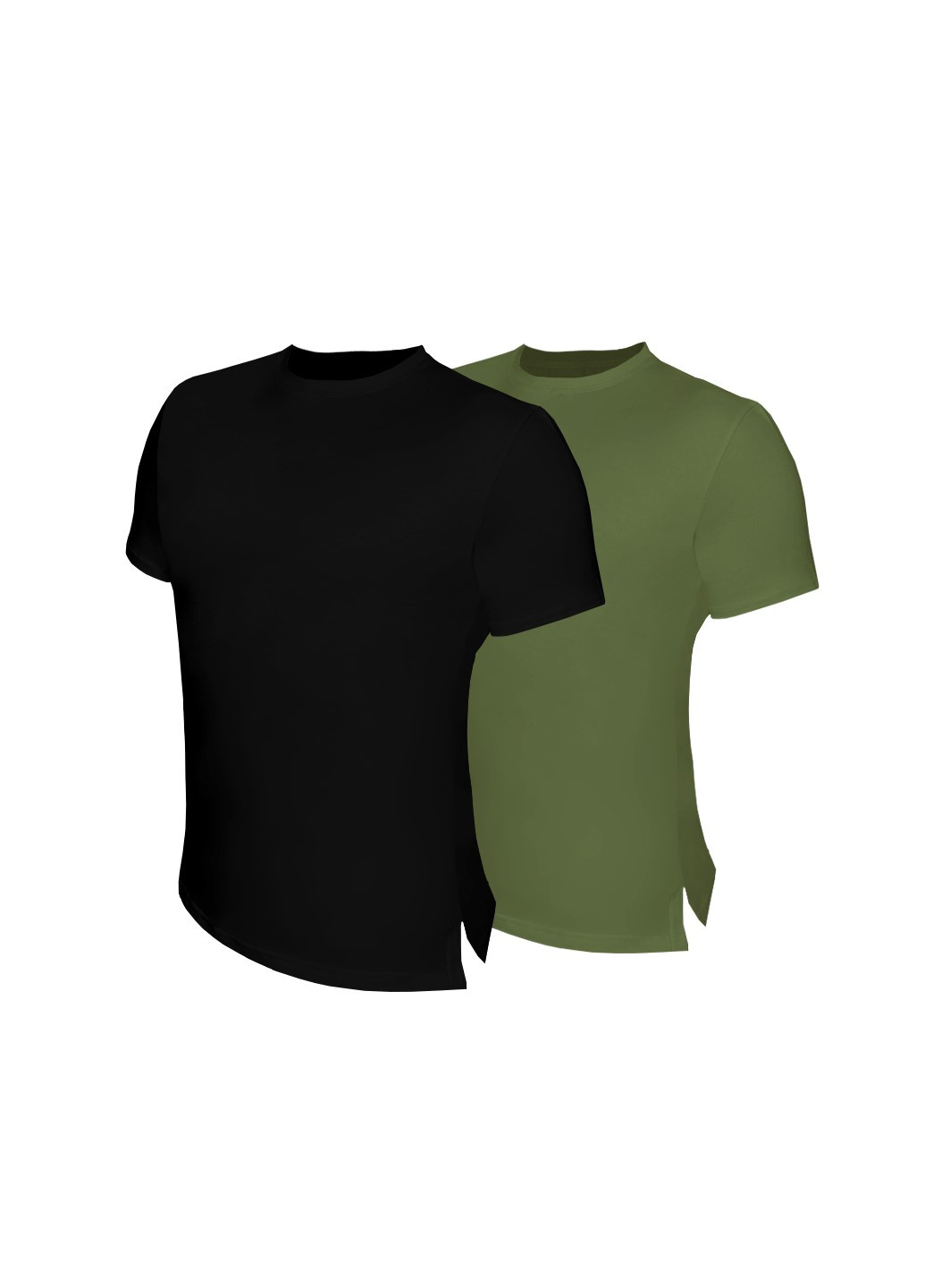 Черная набор базовых мужских футболок черн-хаки 2шт l (mna31ec121372) Rix
