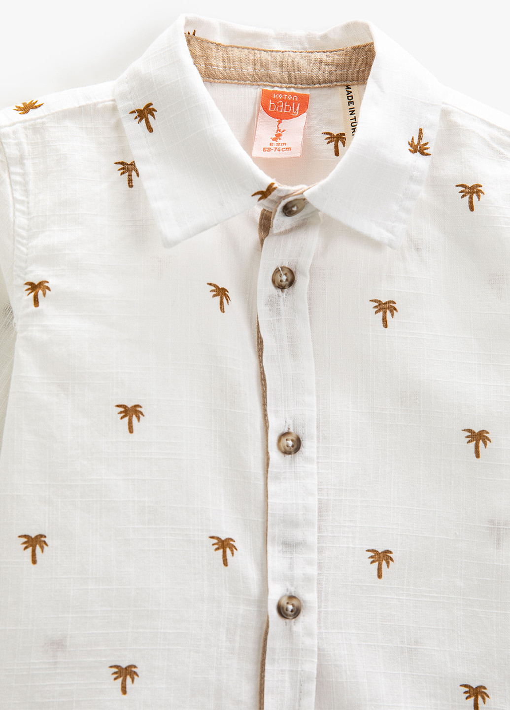 Белая кэжуал рубашка с рисунком KOTON