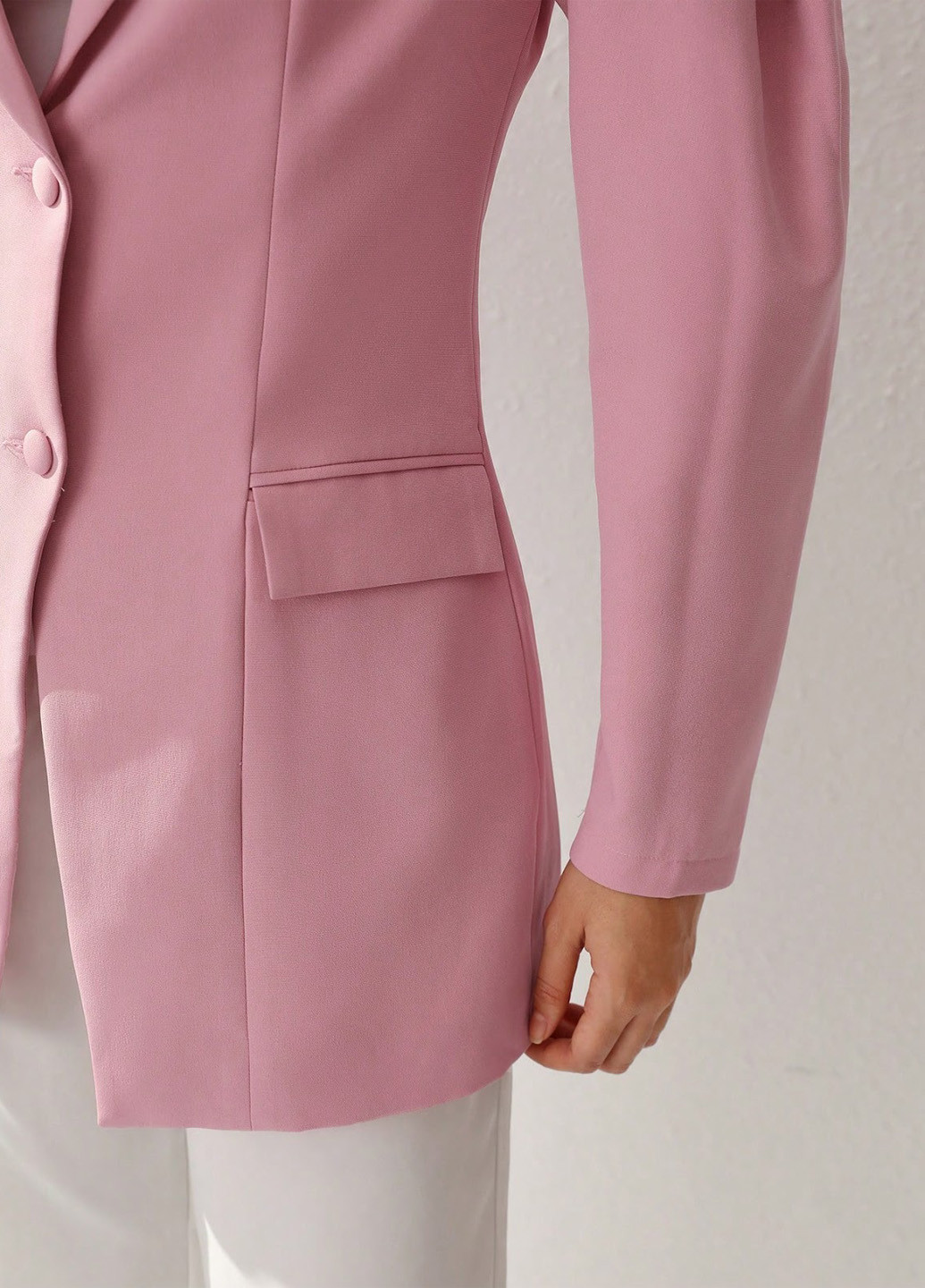 Светло-розовый женский жакет SHEIN однотонный - демисезонный