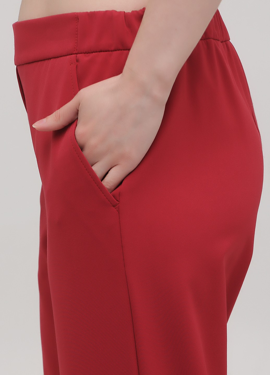 Бордовые кэжуал демисезонные прямые брюки Lagrand