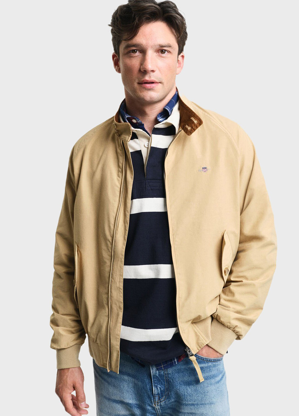 Бежевая демисезонная ветровка Gant