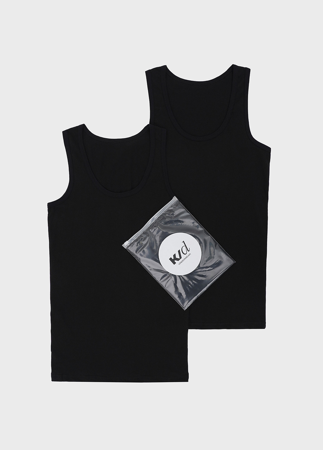Набір із двох чоловічих майок чорного кольору KASTA design (263141762)