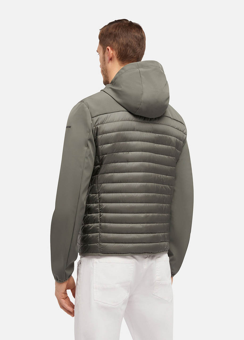 Сіро-зелена демісезонна куртка Geox
