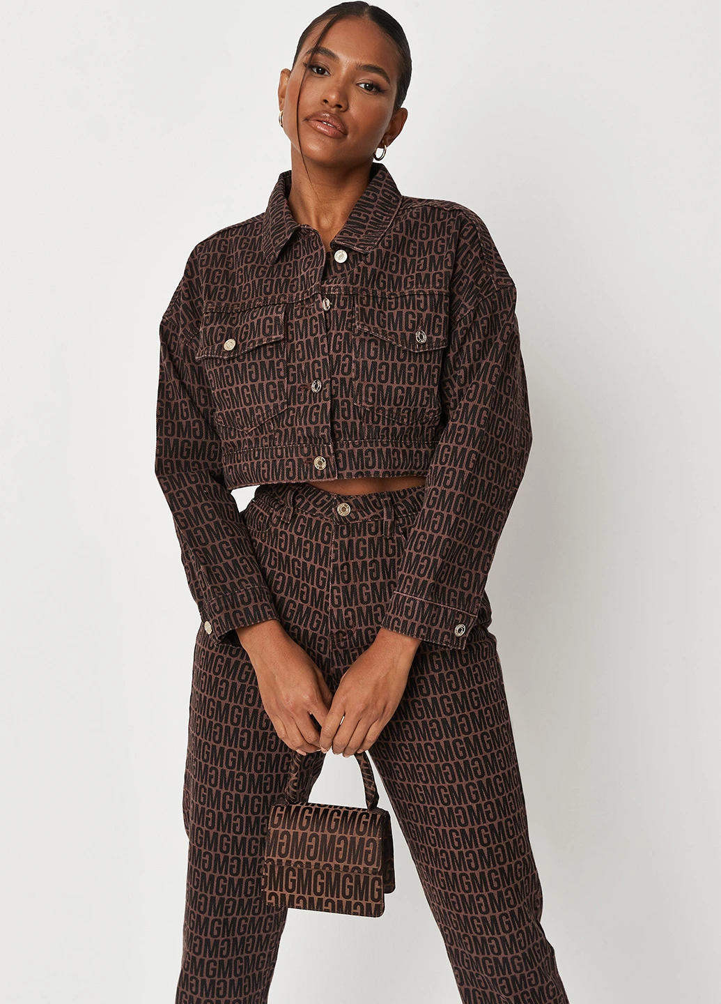 Коричнева демісезонна куртка Missguided