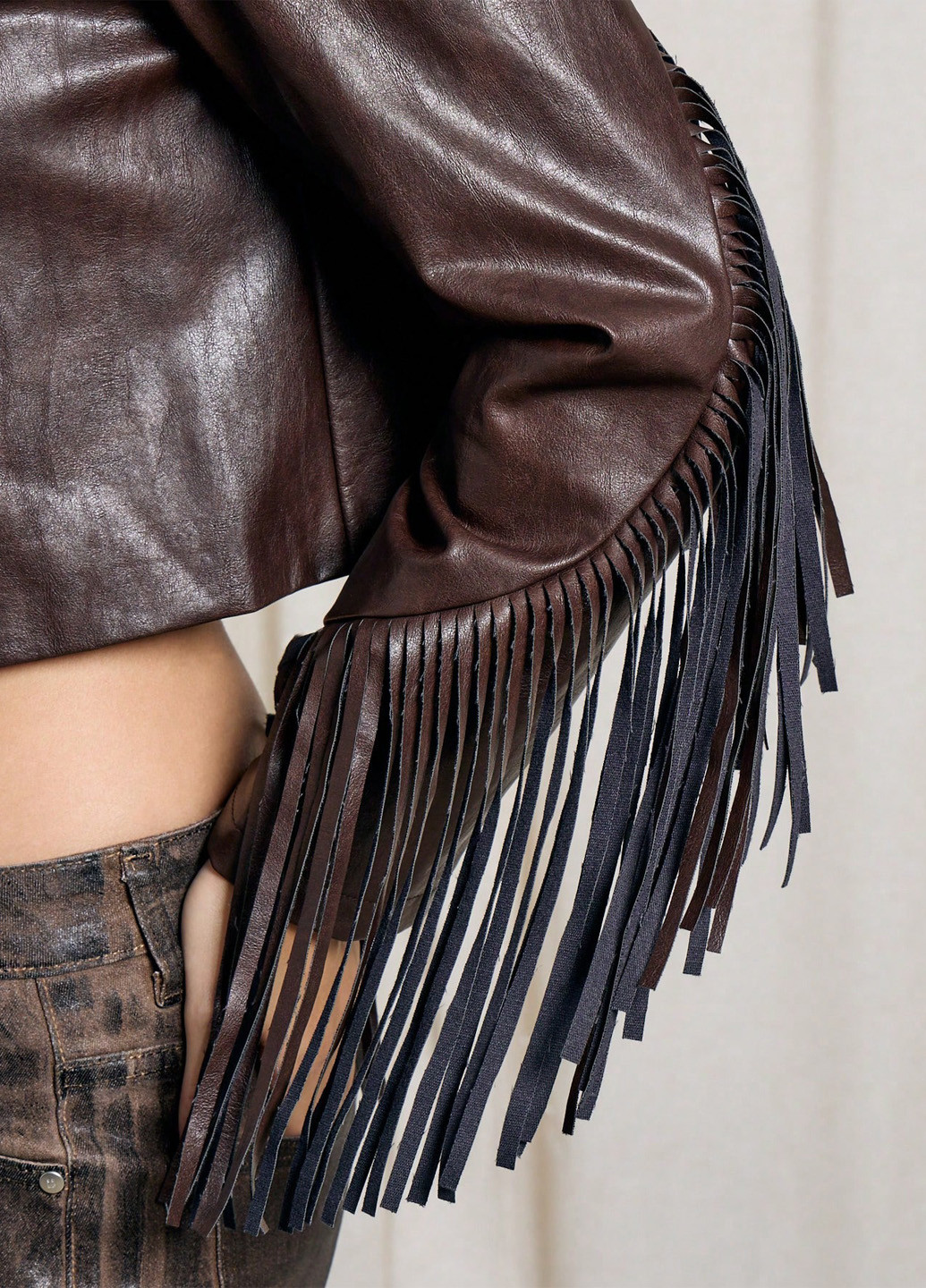 Темно-коричнева демісезонна куртка SHEIN