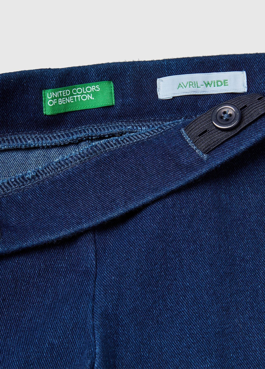 Темно-синие демисезонные палаццо джинсы United Colors of Benetton