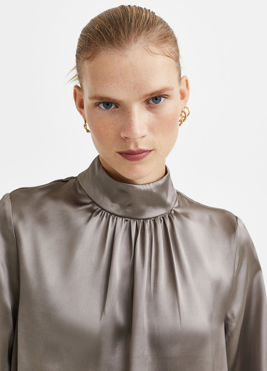 Сіро-бежева кежуал сукня а-силует H&M однотонна