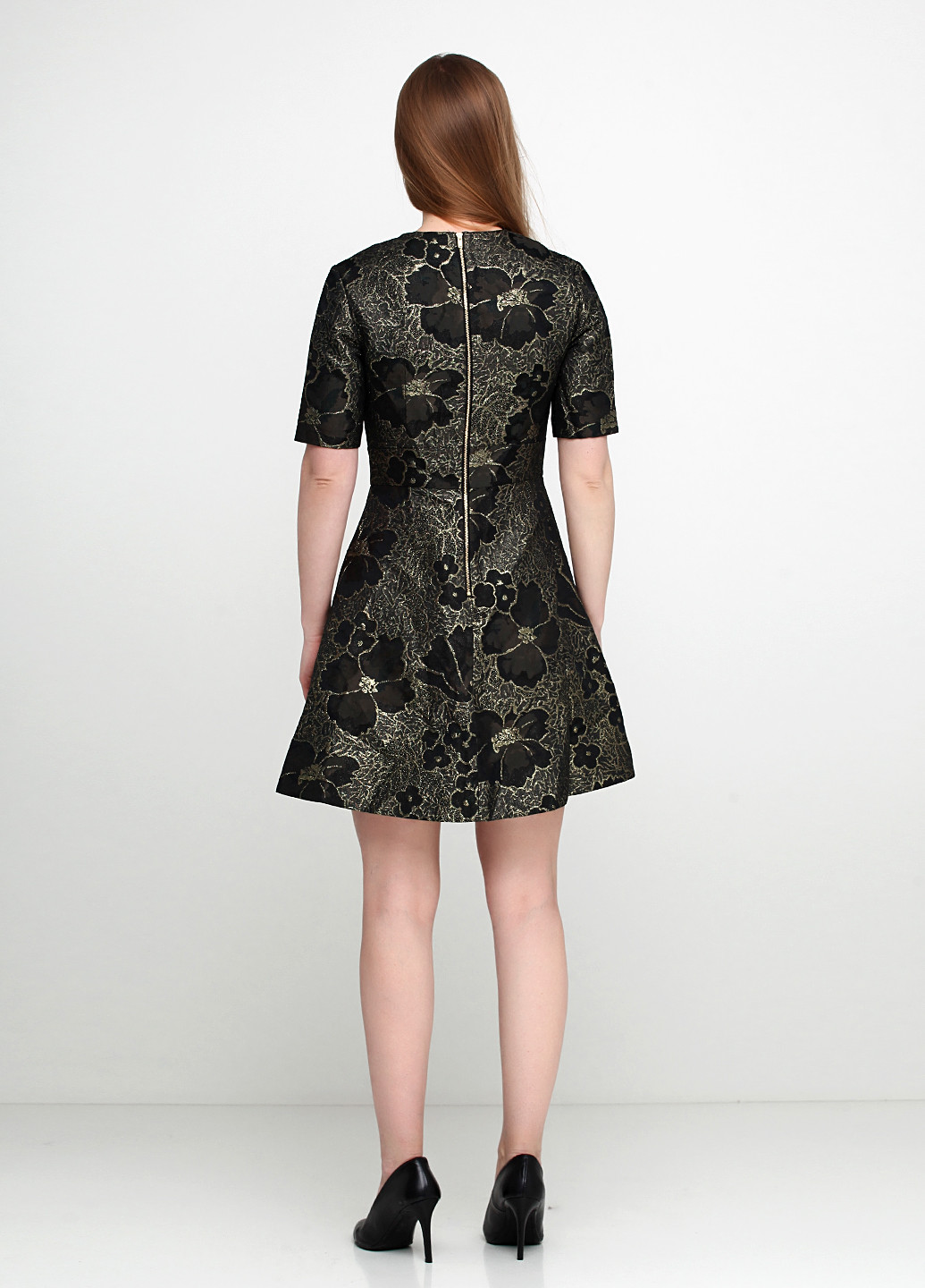 Черное коктейльное платье & Other Stories с цветочным принтом