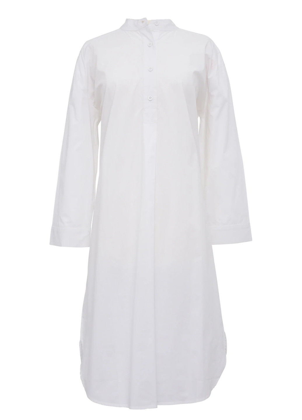 Белое кэжуал платье рубашка The J. Peterman Company однотонное