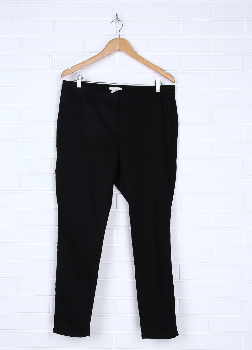 Черные классические летние прямые брюки H&M